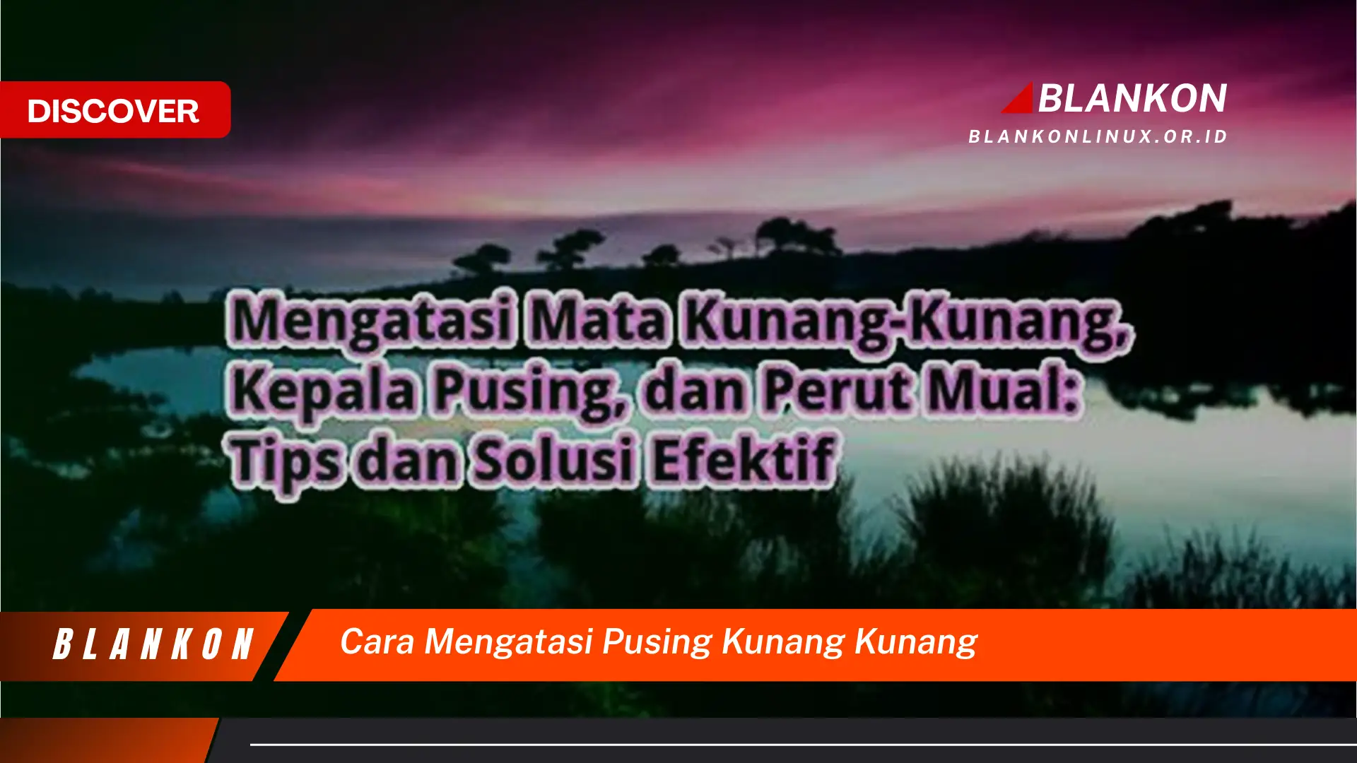 cara mengatasi pusing kunang kunang